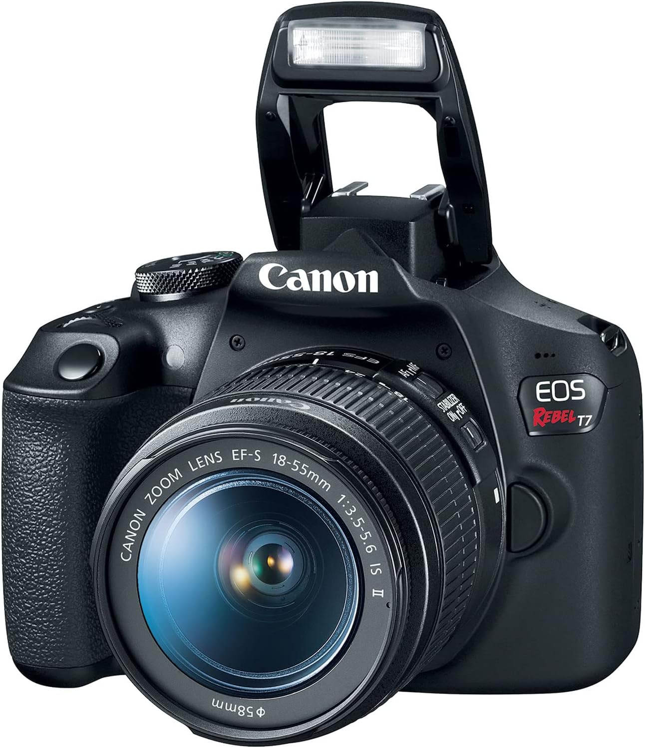 Canon EOS Rebel T7 DSLR Camera Canon EF-S 18-55mm f/3.5-5.6 is II Lens - 2pc SanDisk 64GB Memory Cards,