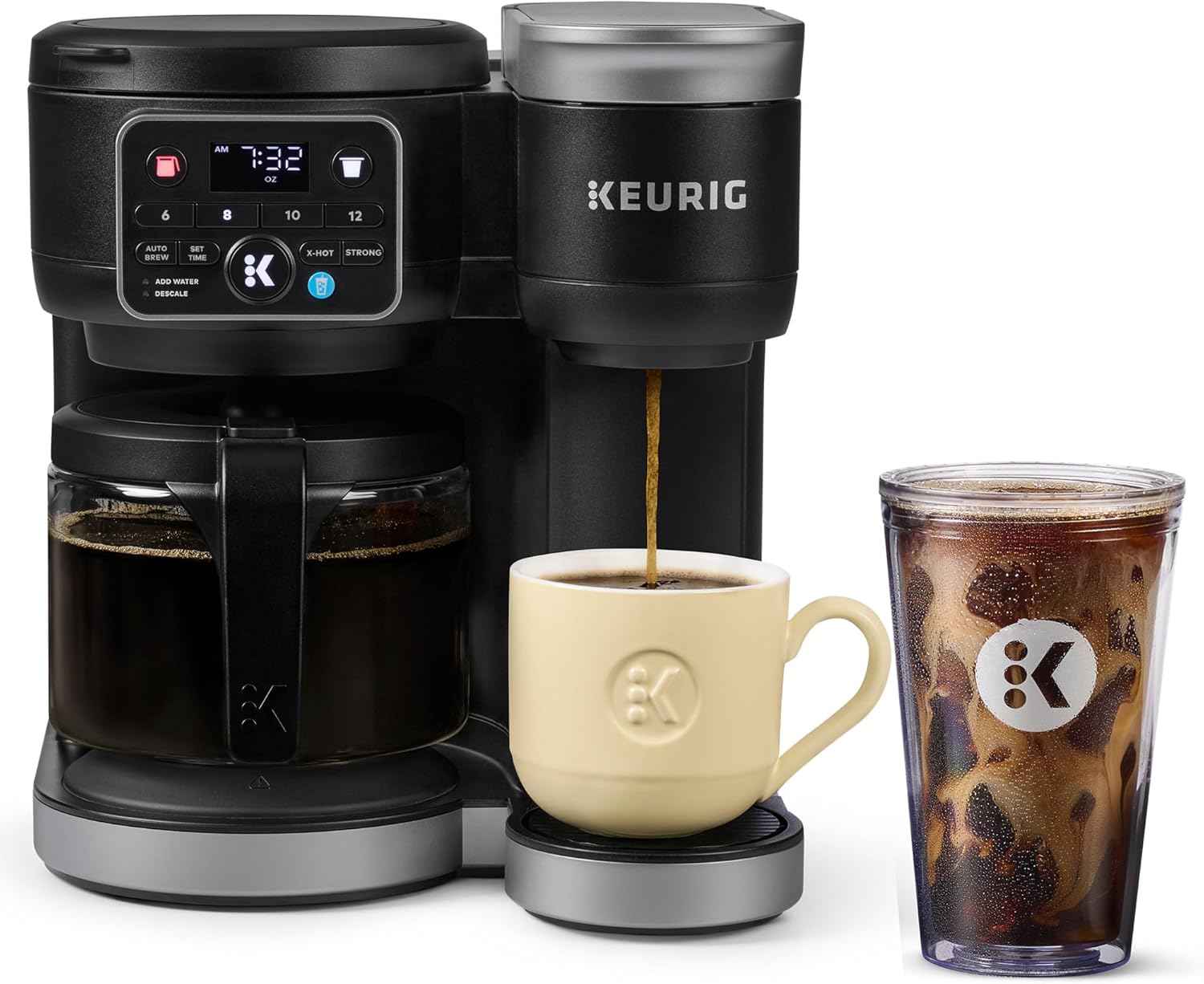 Keurig K-Duo Hot & Iced Single Serve & Carafe Coffee Maker, MultiStream Technology, 72oz