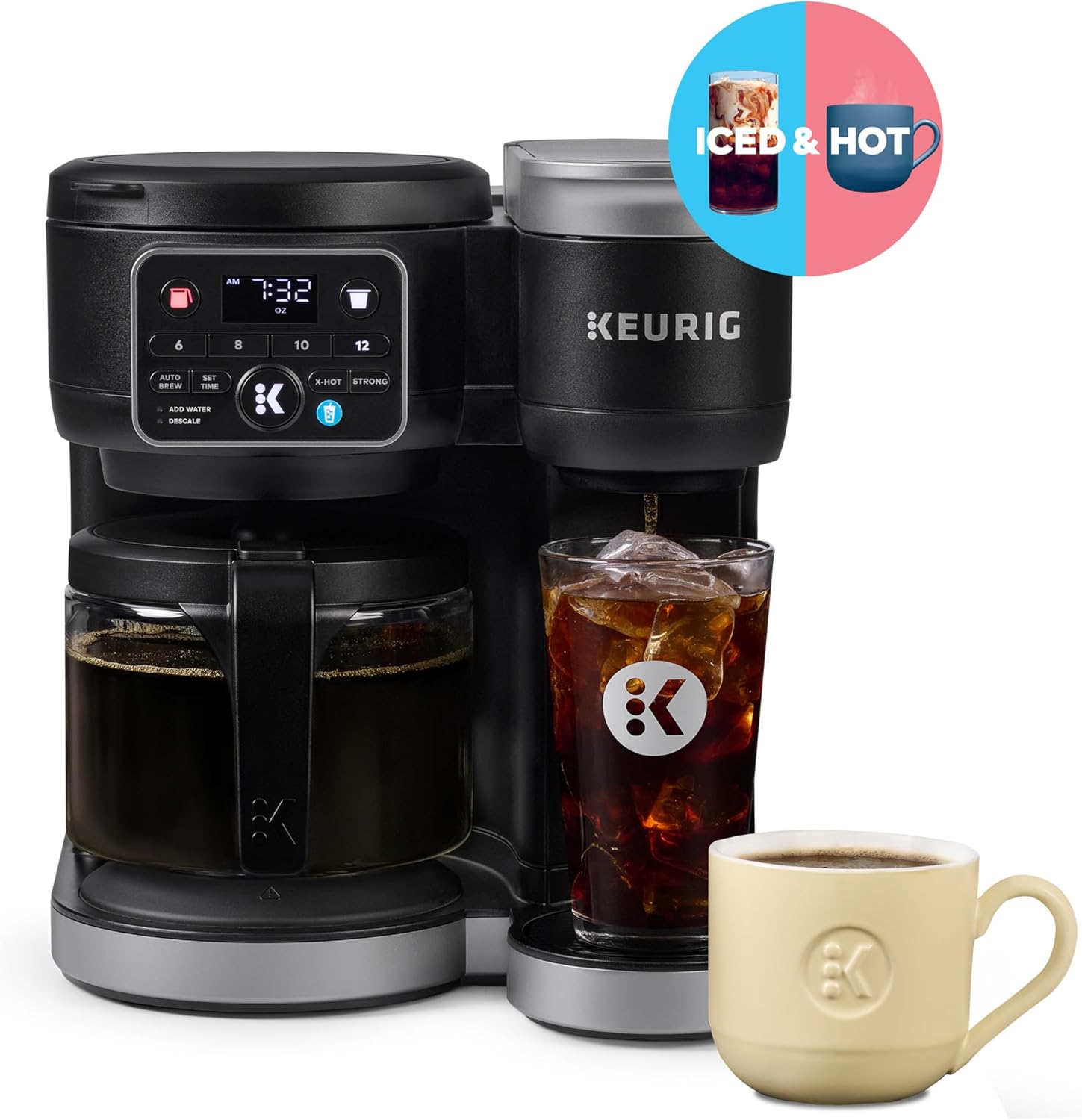 Keurig K-Duo Hot & Iced Single Serve & Carafe Coffee Maker, MultiStream Technology, 72oz