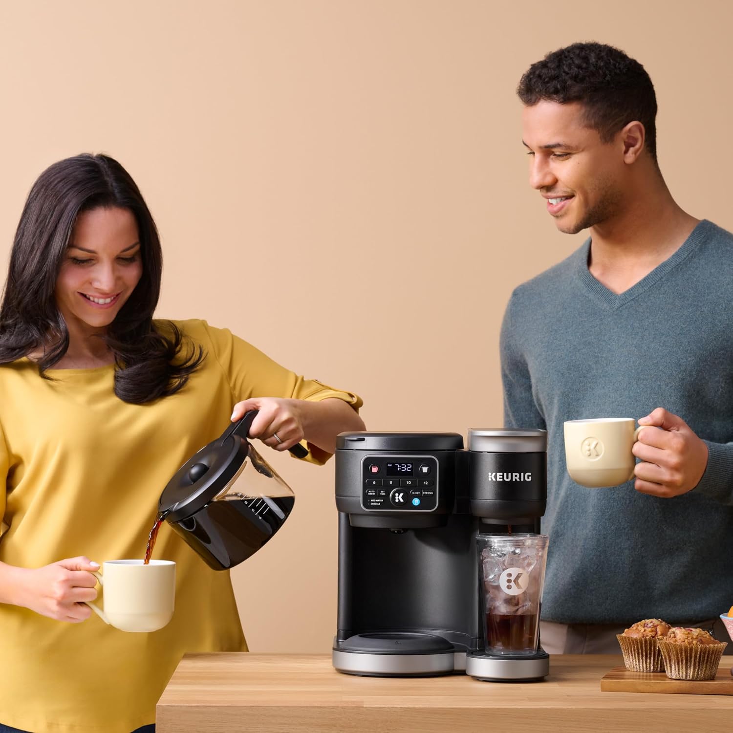 Keurig K-Duo Hot & Iced Single Serve & Carafe Coffee Maker, MultiStream Technology, 72oz