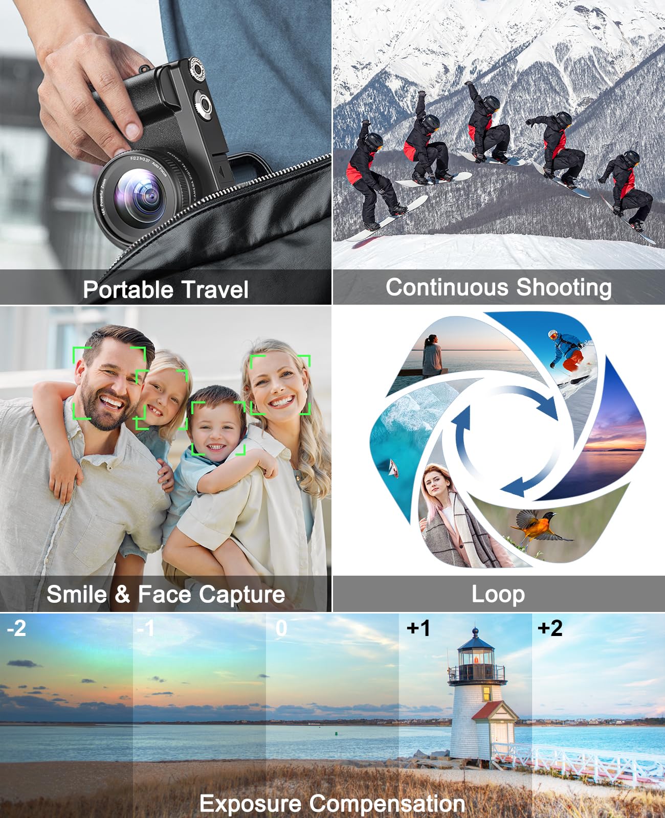 4K Digital Camera for Photography and Video, Autofocus Anti-Shake 48MP Vlogging Camera